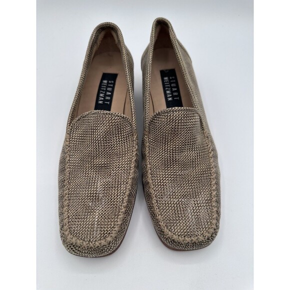 STUART WEITZMAN Chunky Block Heel Tan Loafers 6.5 B - Picture 7 of 7